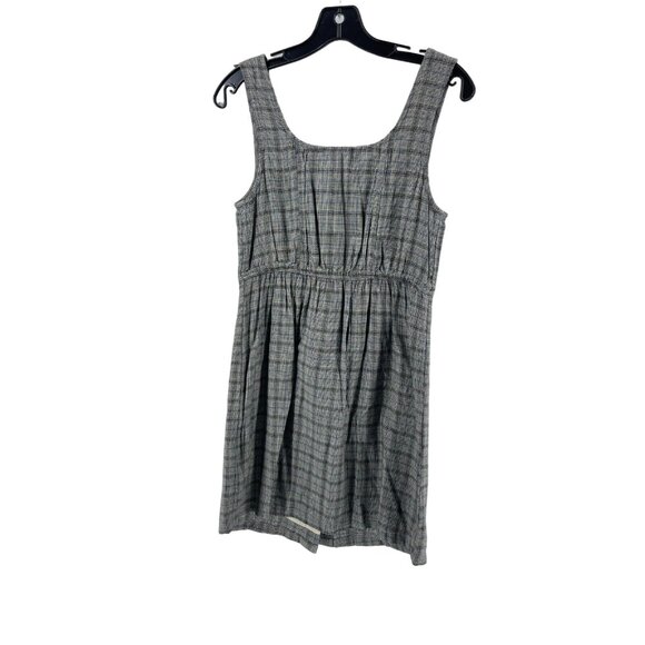 American Eagle Women's Gray Plaid Sleeveless Snap Front Dress Size Small - Picture 6 of 15